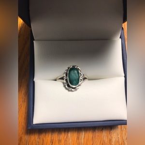 Emerald Sterling Silver Ring